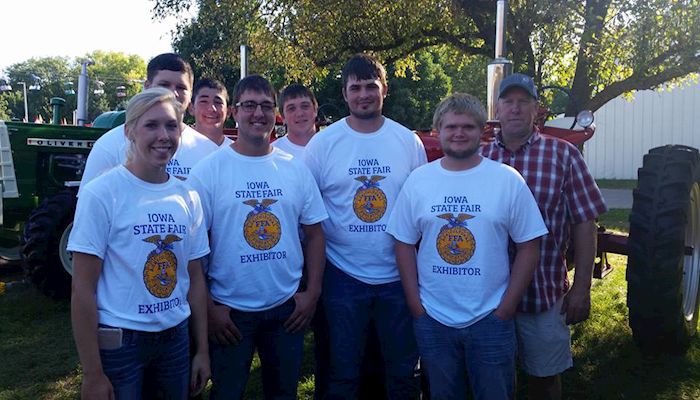 FFA members participate at Iowa State Fair with tractor restoration project