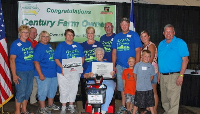 Century Farm Award winners at the Iowa State Fair