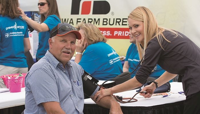 Free health screenings at Farm Bureau Park at the Iowa State Fair