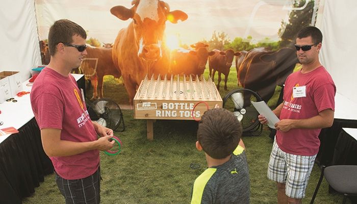 Young farmer games at Farm Bureau Park at the Iowa State Fair