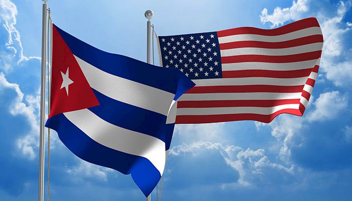 U.S. and Cuba flags