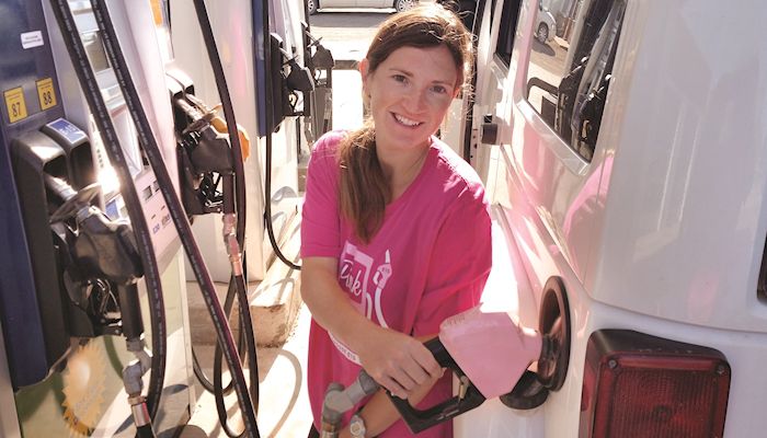 Pink at the Pump promotes E15 and a very good cause