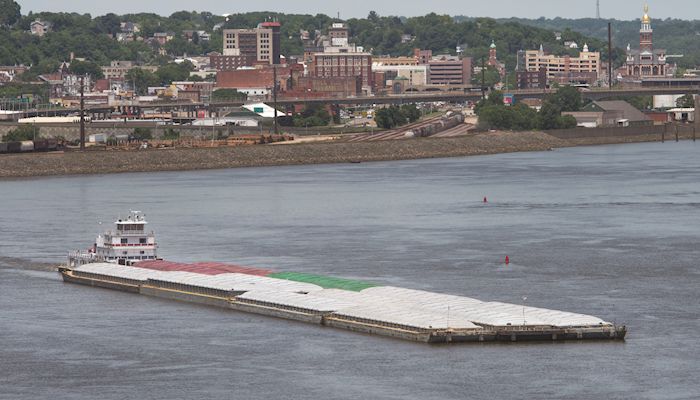 Low river levels slow barge traffic