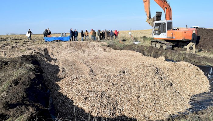 Iowa’s first bioreactor is recharged with wood chips