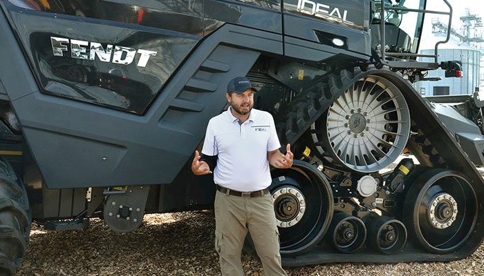 The new Fendt IDEAL combine’s automated settings adjust to changing conditions throughout the day to maximize grain quality