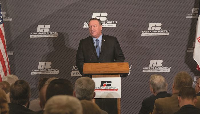 Pompeo talks trade in Iowa 