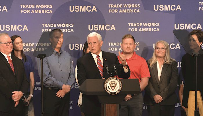 Pence pushes USMCA in Iowa visit