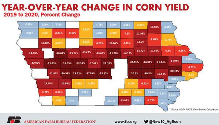 2020 Corn Yield map