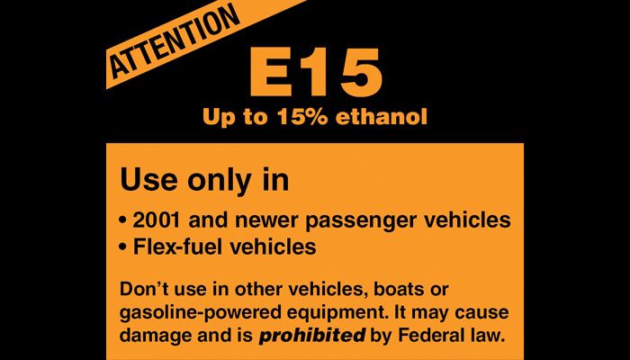 E15 Warning
