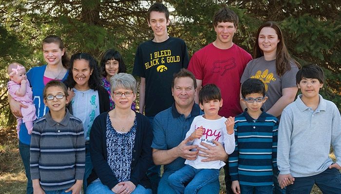 The Groenendyk family at their farm near Oskaloosa.