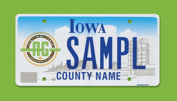 Iowa motorists will soon be able to show their pride in agriculture with speciality license plates.