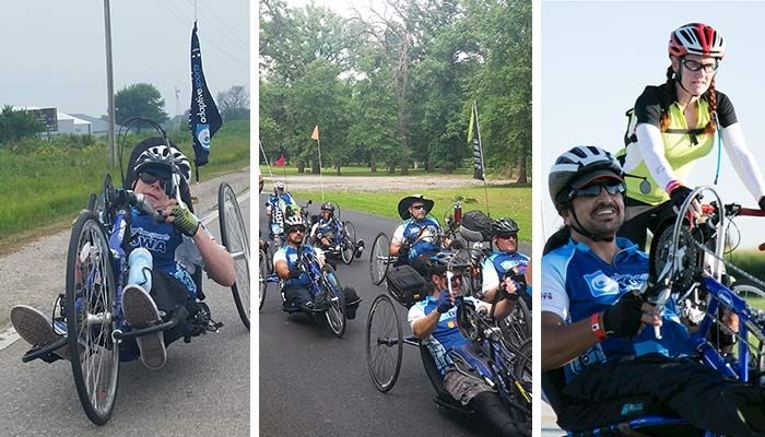 Adaptive Sports Iowa cycling team on RAGBRAI