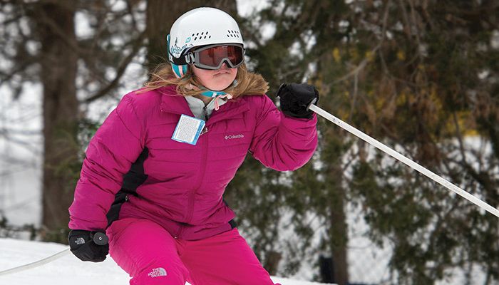 Claire Johnson of Bettendorf competes in the qualifying rounds in the downhill ski event at the Special Olympics winter games at Sundown Mountain Resort in Dubuque.