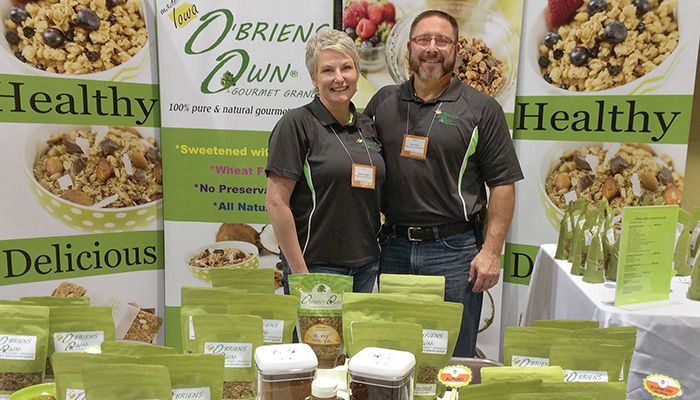 Rick and Belinda O'Brien of Center Point started O'Brien's Own Granola, which they sell at local Hy-Vee and Fareway stores and at farmers markets in Cedar Rapids and Des Moines. submitted photos