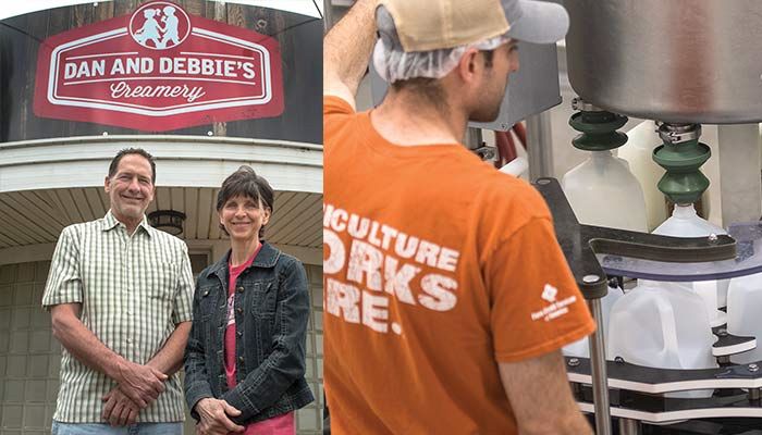 Farm Bureau members Dan and Debbie Takes, who started dairy farming 20 years ago, built their own creamery in Ely.