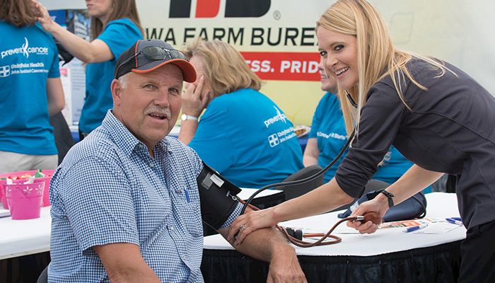 Health screening at the Iowa State Fair