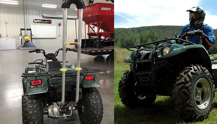 ATV with Roll Bar installed