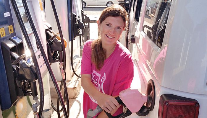 Pink at the pump