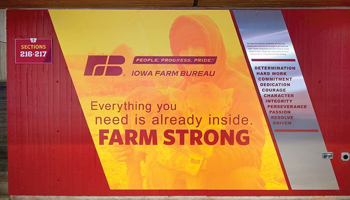 Farm Strong signage at Hilton 