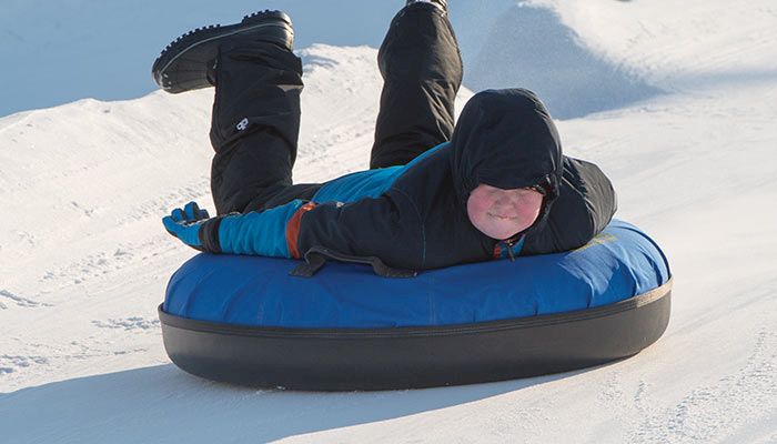 Snow Tubing at Seven Oaks in Boone, Iowa