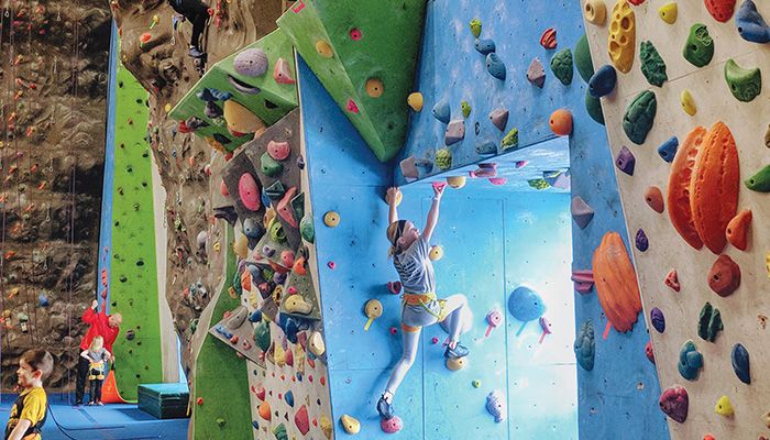 The Climbing Wall at Sioux City's Long Lines Family Rec Center is a popular spring break spot for climbers of all ages. submitted photo