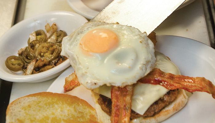 At Down Right Delicious in Clarinda, customers can request an egg topper on their all-beef burgers. Down Right Delicious has been nominated for Iowa's Best Burger Contest three times.