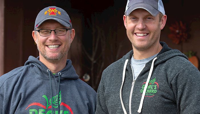 Farm Bureau members Benji Deal, left, and his brother, Chris, returned to the family's Century Farm.