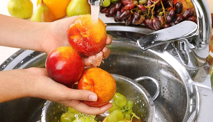 washing fruit