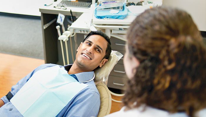 Dentist and patient