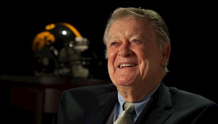 Iowa Hawkeyes head coach Hayden Fry, ANF (America Needs Farmers)