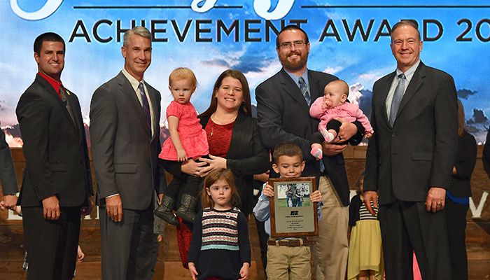 Plagge family of Franklin County presented Iowa Farm Bureau Young Farmer Achievement Award