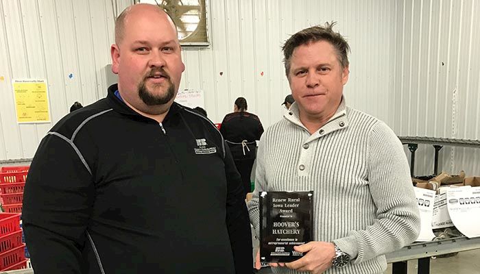 Hoover's Hatchery of Floyd County honored with Iowa Farm Bureau's 'Renew Rural Iowa Entrepreneur Award'