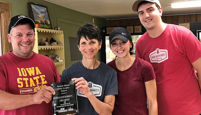 Dan and Debbie's Linn County creamery recognized with Iowa Farm Bureau's Renew Rural Iowa Entrepreneur Award 