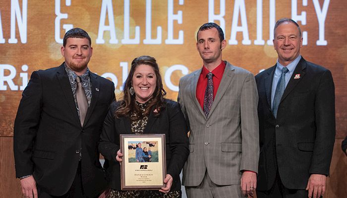 Bailey Family of Ringgold County Presented Iowa Farm Bureau Young Farmer Achievement Award 