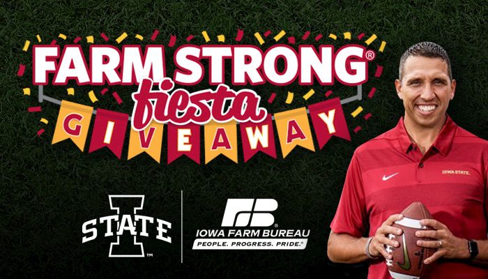 Win a fiesta party with ISU Coach Matt Campbell through Iowa Farm Bureau’s Farm Strong® Fiesta Giveaway