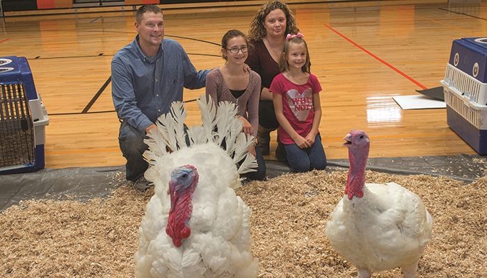 Two turkeys raised by the Domino family farm in northwest Iowa, will travel to Washington, D.C., to be pardoned by President Barack Obama be­­fore Thanksgiving.