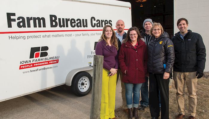 Food Bank of Iowa donation from Iowa Farm Bureau