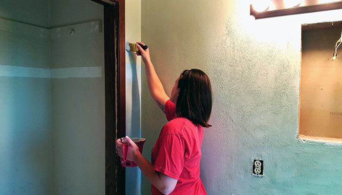 Painting bathroom