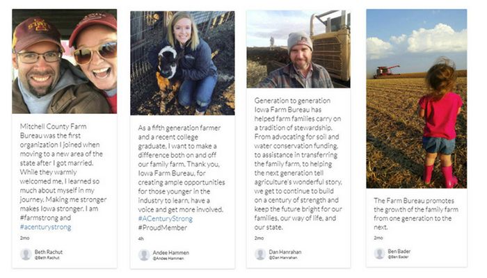 Celebrate Iowa Farm Bureau's centennial by sharing your Farm Bureau story - like these members!