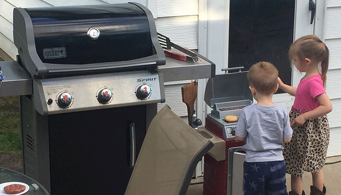 Andrew Wheeler's kids grilling