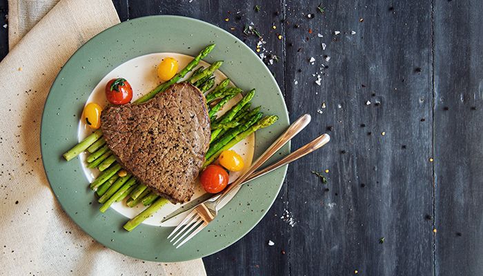 Heart-shaped beef