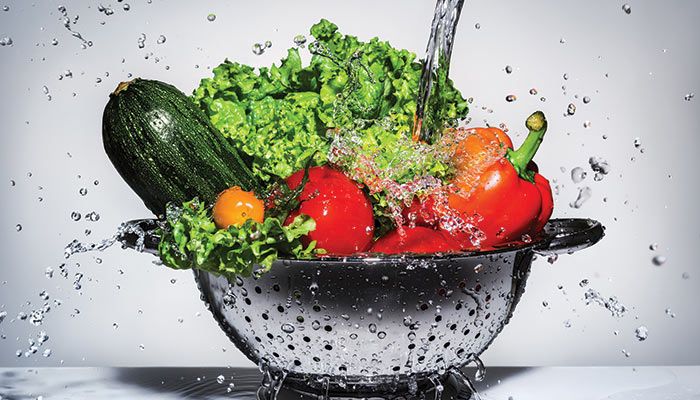 Washing vegetables