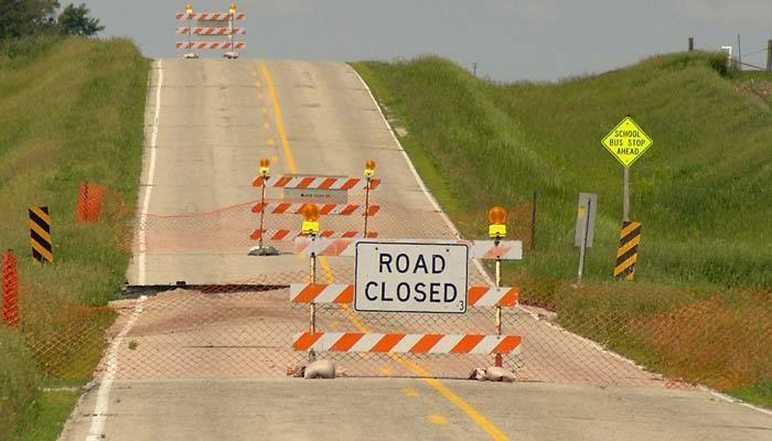 Iowa 175 east of Morrison is now closed for culvert installation