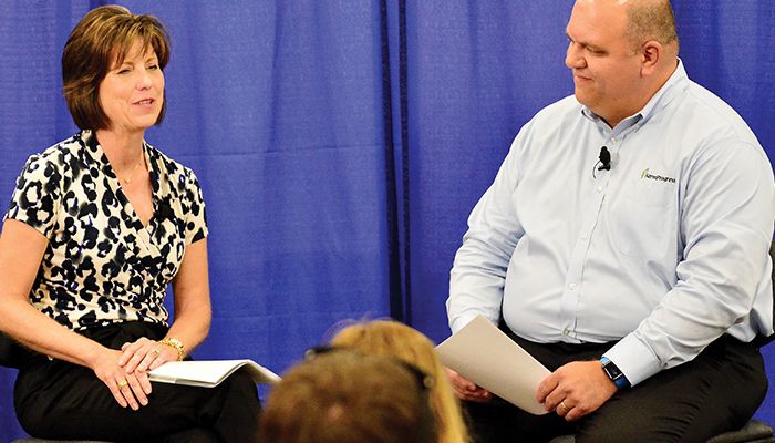 Farmers are making progress to be more efficient on many fronts, Ruth Kimmelshue said last week at the World Pork Expo in Des Moines. 