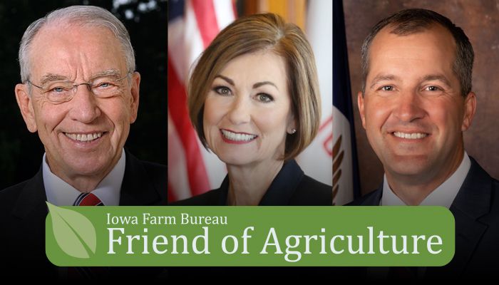 Farm Bureau names Grassley, Reynolds,  Naig as Friends Of Ag