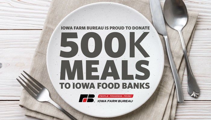 Iowa Farm Bureau donates $100,000 to Iowa Food Bank Association to combat food insecurity during time of extreme need 