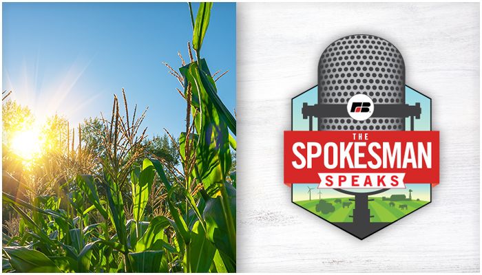 2023 Spokesman Speaks. Corn & weather conditions - sunny.