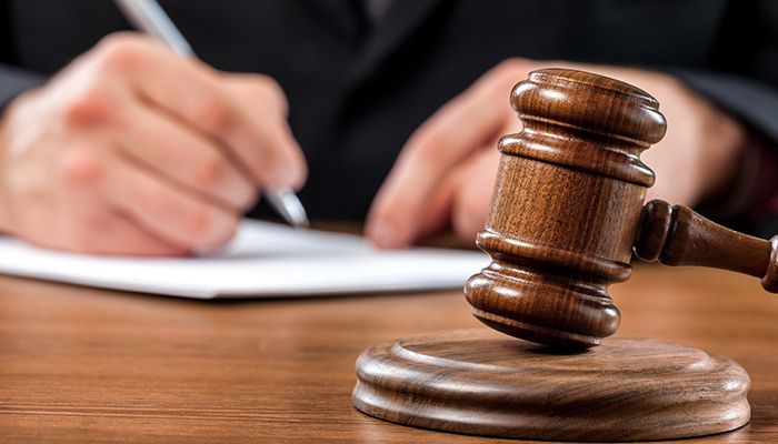 in court