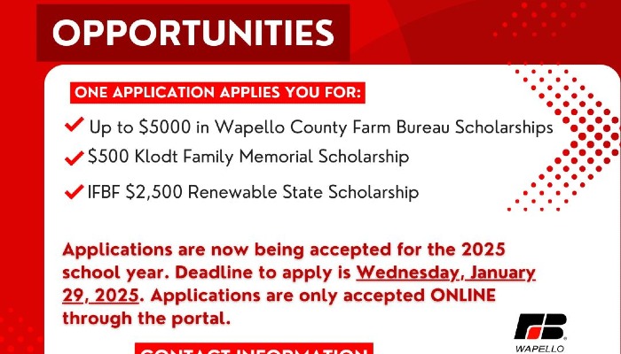 Scholarship Deadline: Jan. 29