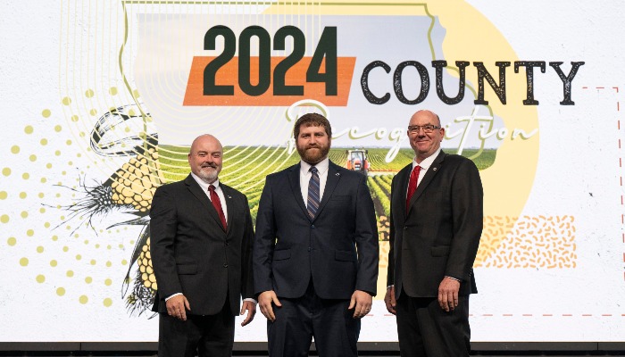Britton accepts Boone Outstanding County Recognition